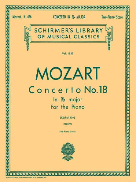 Concerto No. 18 in Bb, K.456: Schirmer Library of Classics Volume 1823 National Federation of Music Clubs 2024-2028 Piano Duet