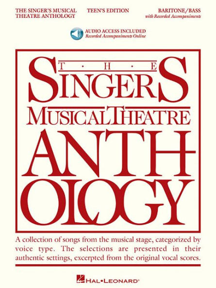 The Singer's Musical Theatre Anthology - Teen's Edition Baritone/Bass Book with Online Audio