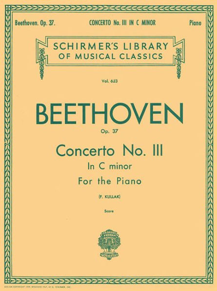 Concerto No. 3 in C Minor, Op. 37 (2-piano score): Schirmer Library of Classics Volume 623 National Federation of Music Clubs 2024-2028 Piano Duet