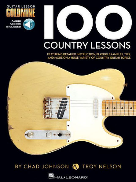 100 Country Lessons - Guitar Lesson Goldmine Series Book/Online Audio