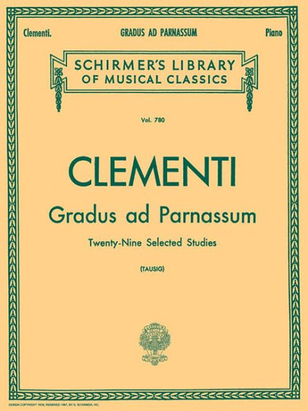 Gradus Ad Parnassum: Schirmer Library of Classics Volume 780 Piano Solo