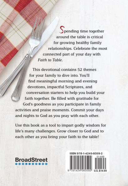 Faith to Table: 52 Breakfast and Dinnertime Devotions for Families