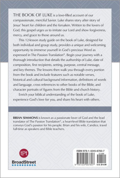 TPT The Book of Luke: 12-Lesson Study Guide