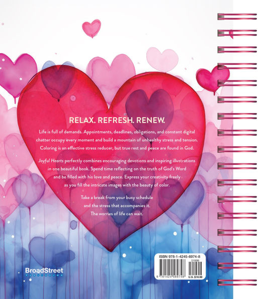 Joyful Hearts: Devotional Coloring Book