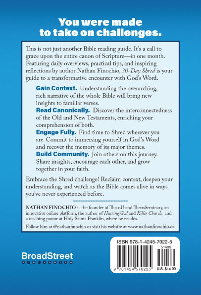 30-Day Shred: a Devotional for Reading the Entire Bible Month