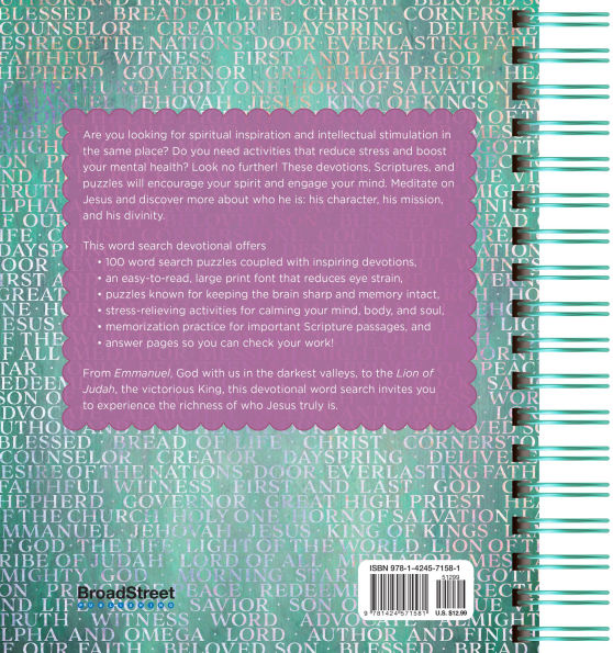 100 Meditations on the Names of Jesus: Word Search Devotional