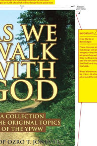 Title: As We Walk with God: A Collection of the Original Topics of the Ypww, Author: Bishop Ozro T. Jones Sr.