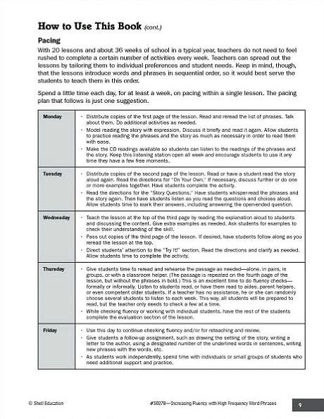 Increasing Fluency with High Frequency Word Phrases Grade 3