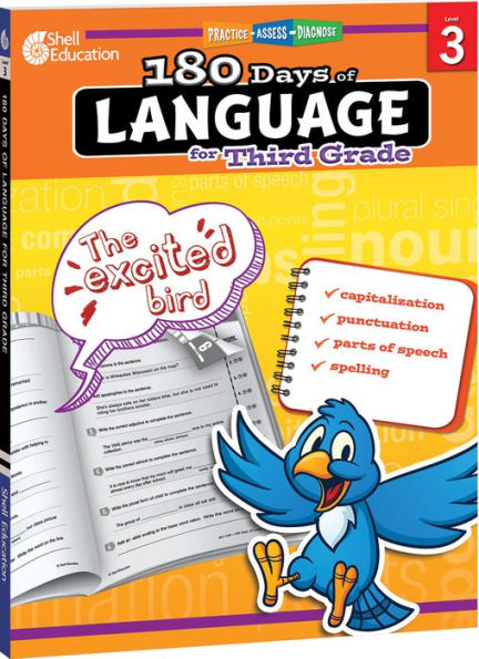 Practice, Assess, Diagnose: 180 Days of Language for Third Grade