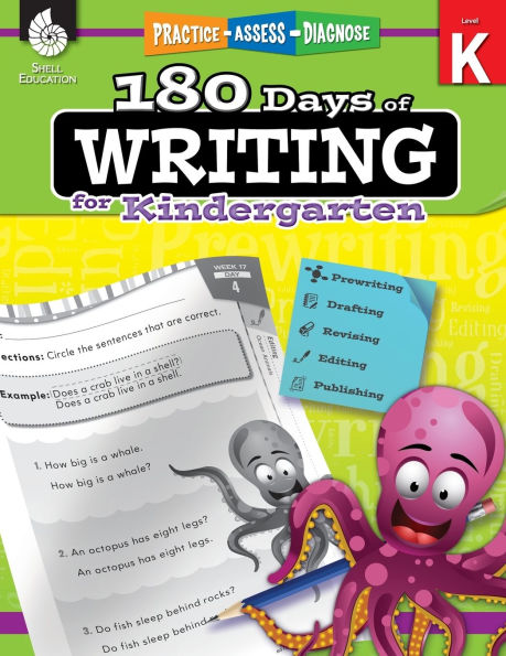 180 DaysT: Writing for Kindergarten: Practice, Assess, Diagnose