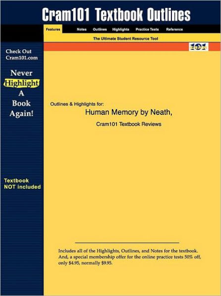 Studyguide for Human Memory by Surprenant, Neath &, ISBN 9780534595623