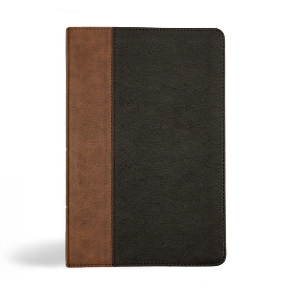 KJV Personal Size Giant Print Bible, Black/Brown LeatherTouch, Indexed