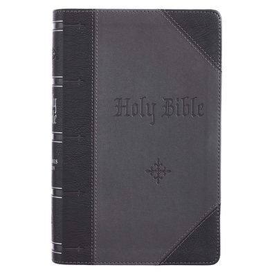 KJV Bible Giant Print 2-Tone Black/Dark Gray