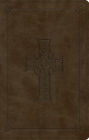 ESV Large Print Value Thinline Bible (TruTone, Olive, Celtic Cross Design)