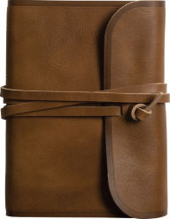 Title: ESV Large Print Compact Bible (Natural Leather, Brown, Flap with Strap), Author: Crossway