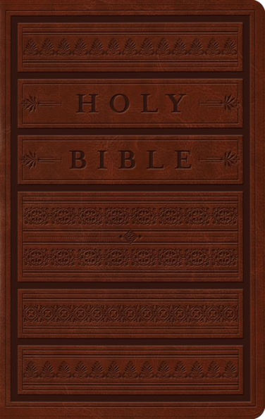 ESV Large Print Personal Size Bible (TruTone, Brown, Engraved Mantel Design)