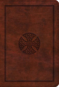 Title: ESV Large Print Compact Bible (TruTone, Brown, Mosaic Cross Design), Author: Crossway