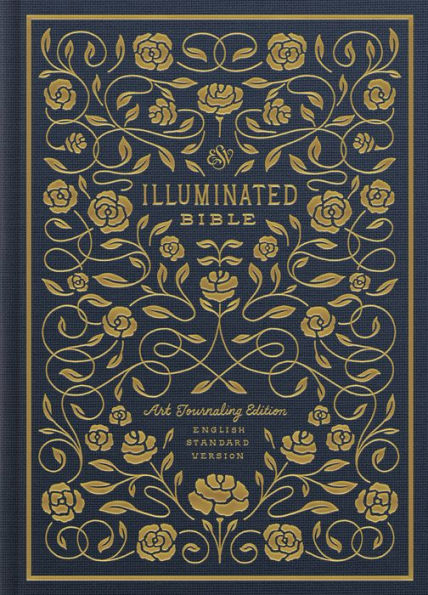 ESV IlluminatedT Bible, Art Journaling Edition (Cloth over Board, Navy)