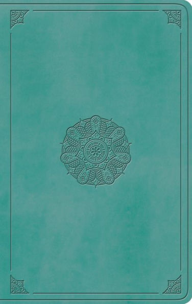 ESV Large Print Value Thinline Bible (TruTone, Turquoise, Emblem Design)