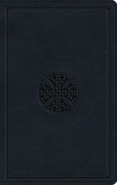 ESV Large Print Value Thinline Bible (TruTone, Navy, Mosaic Cross Design)