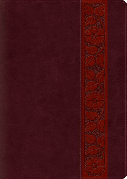 ESV Study Bible, Large Print (TruTone, Mahogany, Trellis Design, Indexed)