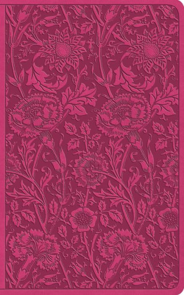 ESV Vest Pocket New Testament with Psalms and Proverbs, Red Letter (TruTone, Berry, Floral Design)