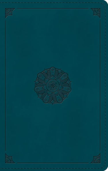ESV Large Print Personal Size Bible (TruTone, Deep Teal, Emblem Design)