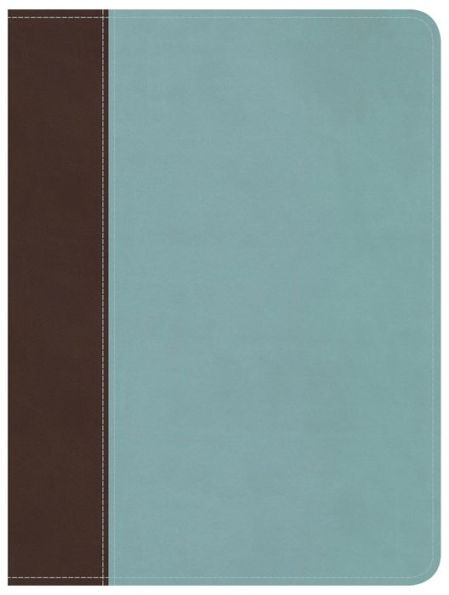 Life Essentials Study Bible, Brown/Blue LeatherTouch Indexed: Biblical Principles to Live By