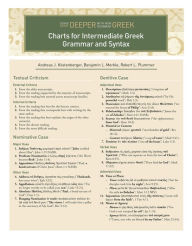 Title: Charts for Intermediate Greek Grammar and Syntax: A Quick Reference Guide to Going Deeper with New Testament Greek, Author: Andreas J. Köstenberger