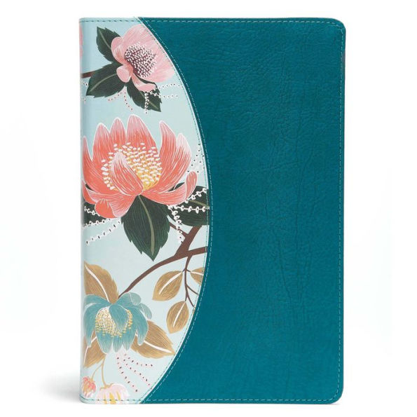 The CSB Study Bible For Women, Teal Flowers LeatherTouch: Faithful and True