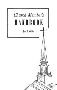 Title: Church Member's Handbook, Author: Joe T. Odle