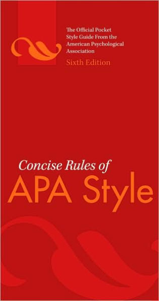 Concise Rules of APA Style / Edition 6