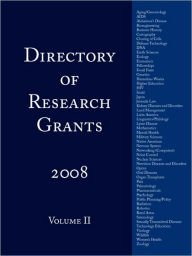 Title: Directory of Research Grants 2008: Volume 2, Author: Schoolhouse Partners LLC