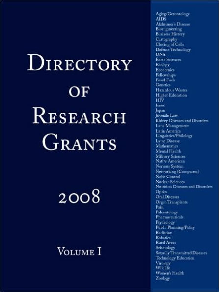 Directory of Research Grants 2008: Volume 1