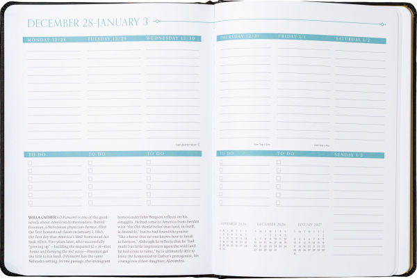 2026 Barnes & Noble Desk Diary (12-Month Hardcover)