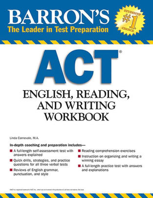Barrons Act English Reading And Writing Workbook 2nd Editionpaperback - 