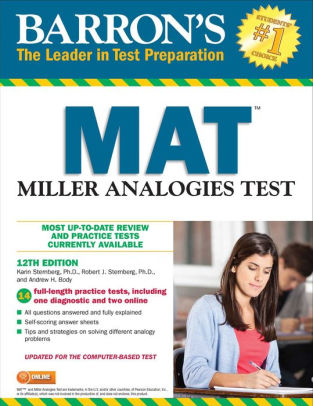 Barron S Mat 12th Edition Miller Analogies Test By Karin