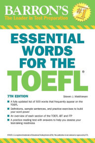 Title: Essential Words for the Toefl, Author: Steven J. Matthiesen