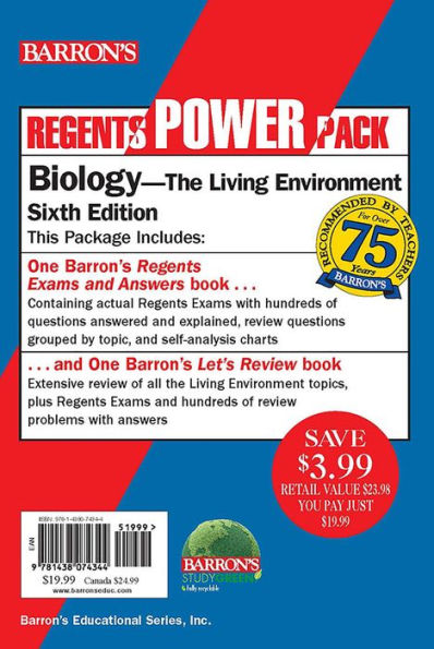 Regents Biology Power Pack: Let's Review Biology + Regents Exams and Answers: Biology