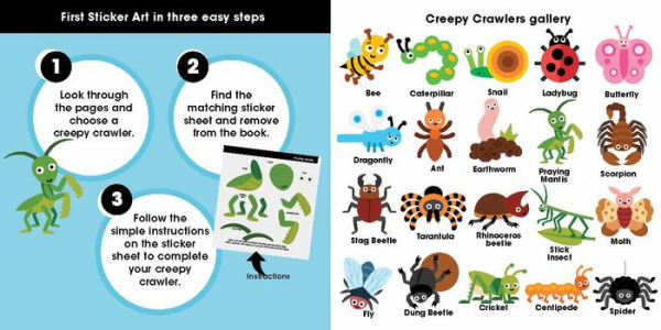 First Sticker Art: Creepy Crawlers: Use Stickers to Create 20 Cute Creepy Crawlers