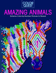 Free english books download Color Quest: Amazing Animals: Extreme Color-by-Number Pictures to Reveal  by Lauren Farnsworth 9781438089393