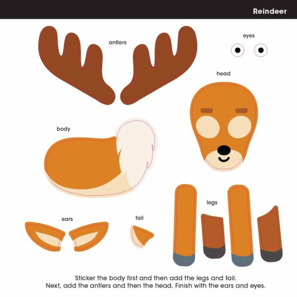 First Sticker Art: Winter Friends: Use Stickers to Create 20 Cute Winter Animals