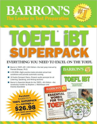 Barron S Toefl Ibt Superpack By Pamela J Sharpe Ph D