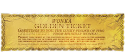 Alternative view 1 of Willy Wonka Golden Ticket Bookmark