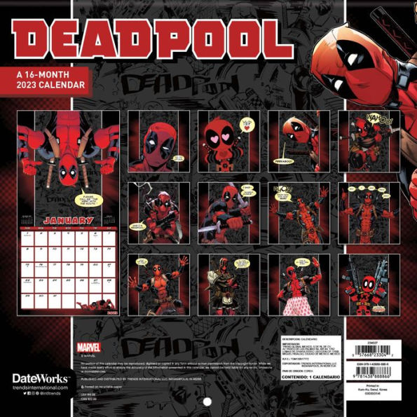2023 Deadpool Wall Calendar by Trends International Barnes & Noble®