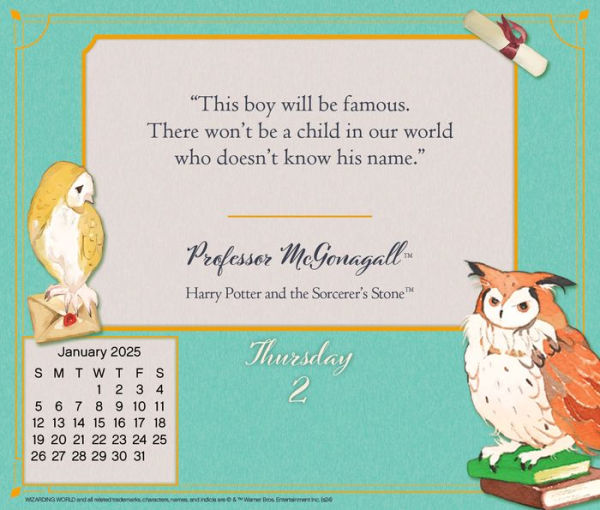 2025 Harry Potter Boxed Calendar