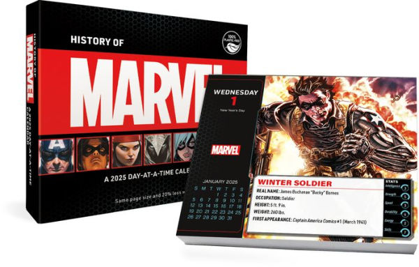 2025 History of Marvel Boxed Calendar