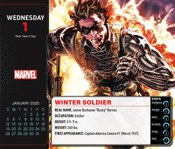 2025 History of Marvel Boxed Calendar