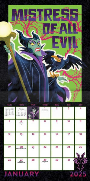 2025 Disney Villains Wall Calendar