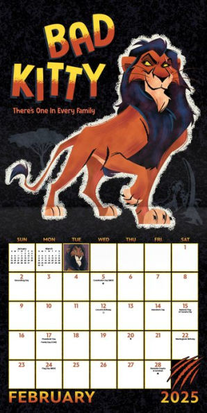 2025 Disney Villains Wall Calendar